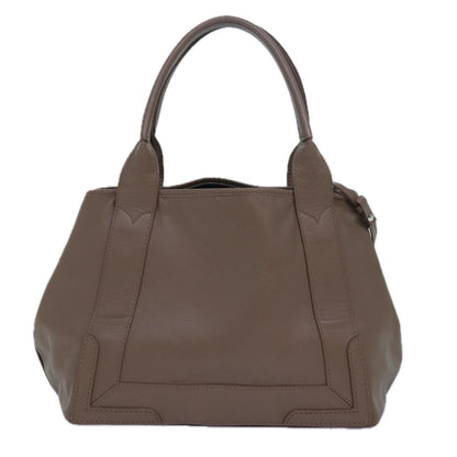 Balenciaga Navy Cabas Hand Bag Leather Gray 339933 Auth 80962