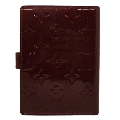 Louis Vuitton Monogram Verney Agenda PM Handbook Cover R21072 Amarant Brown Pearl Patent Leather  Louis Vuitton