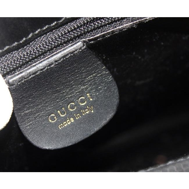 Tom Ford era, Gucci, Horse-bit style, black glossy leather, large satchel style shoulder purse with multiple compartments