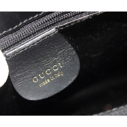 Tom Ford era, Gucci, Horse-bit style, black glossy leather, large satchel style shoulder purse with multiple compartments