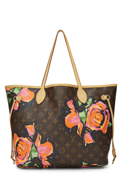 Louis Vuitton,  Stephen Sprouse x Louis Vuitton Monogram Canvas Roses Neverfull MM, Brown