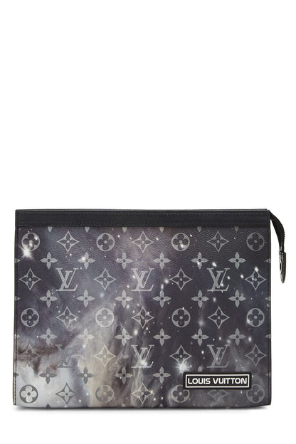 Louis Vuitton,  Black Monogram Galaxy Pochette Voyage MM, Black
