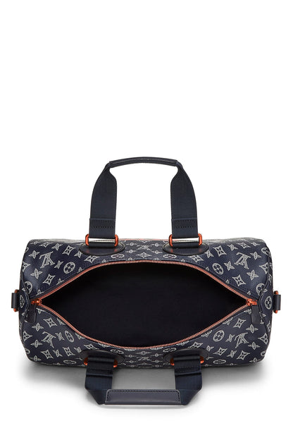Louis Vuitton,  Monogram Upside Down Ink Speedy Bandouliere 40, Navy