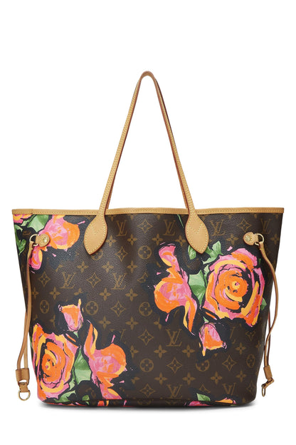 Louis Vuitton,  Stephen Sprouse x Louis Vuitton Monogram Canvas Roses Neverfull MM, Brown