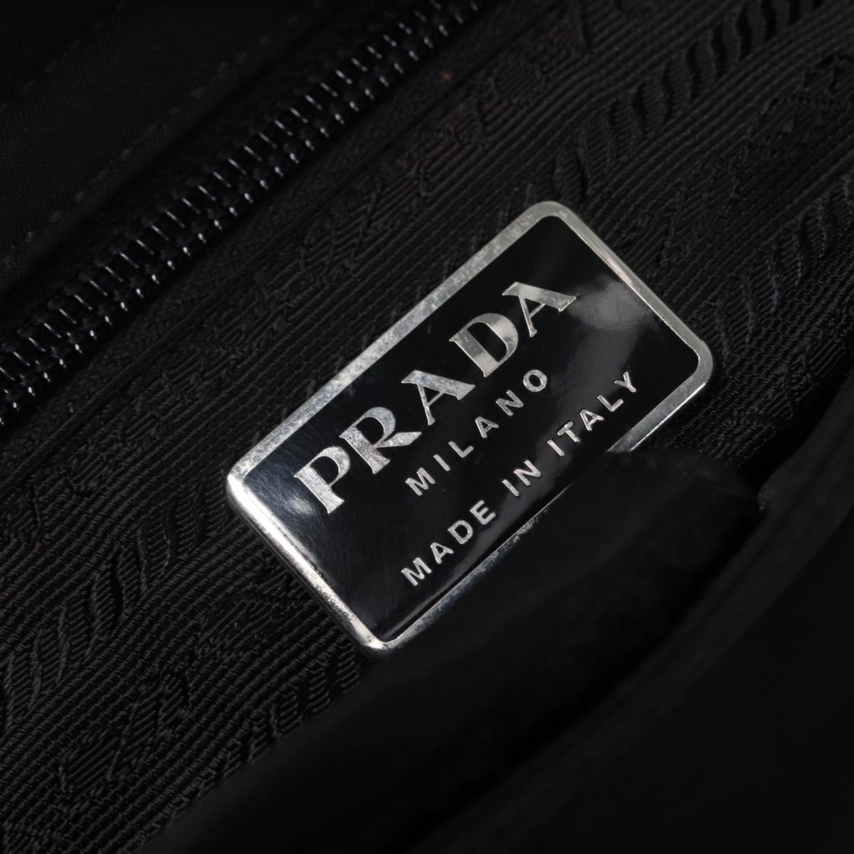 PRADA Shoulder Bag Nylon Black Auth 81015