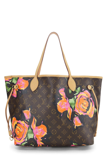 Louis Vuitton,  Stephen Sprouse x Louis Vuitton Monogram Canvas Roses Neverfull MM, Brown