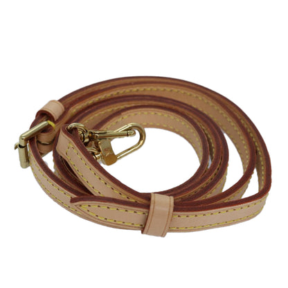 LOUIS VUITTON Adjustable Shoulder Strap Leather 36.6"-43.7" Beige Auth 81036