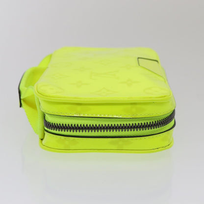 LOUIS VUITTON Travel Pouch Monogram Enamel Yellow LV Auth 81068