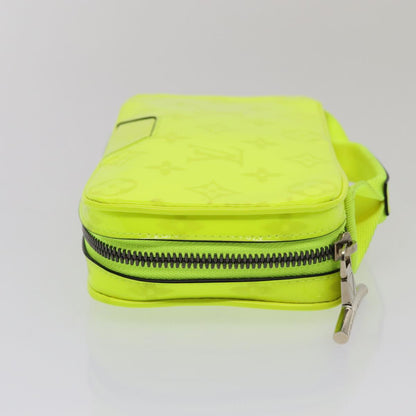 LOUIS VUITTON Travel Pouch Monogram Enamel Yellow LV Auth 81068