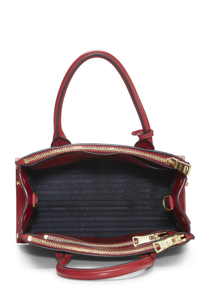 Prada,  Red Saffiano Paradigme City Shoulder Bag Medium, Red