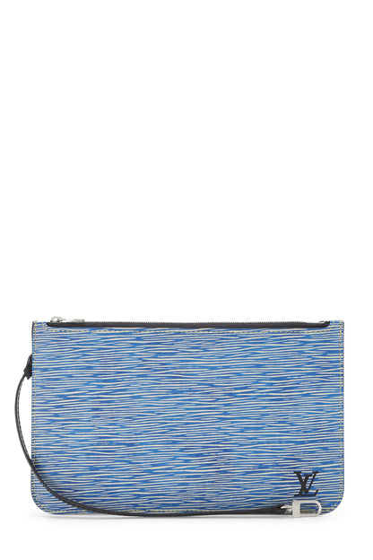 Louis Vuitton,  Light Denim Epi Neverfull Pouch MM, Blue