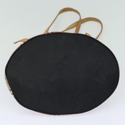 BURBERRYSs Nova Check Blue Label Shoulder Bag Canvas Beige Auth 81140