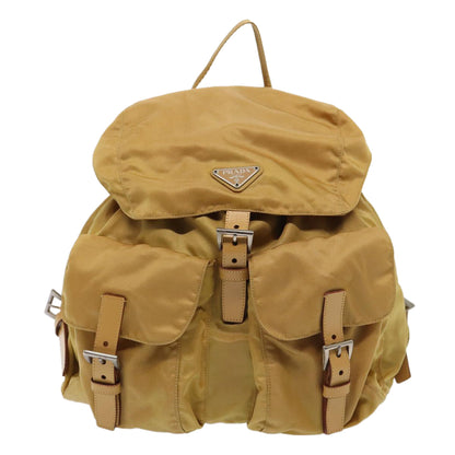 PRADA Backpack Nylon Yellow Auth 81170