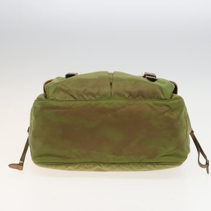 PRADA Shoulder Bag Nylon Khaki Auth 81174