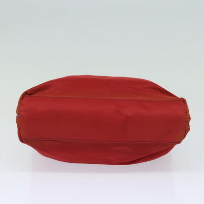 PRADA Hand Bag Nylon Red Auth 81177