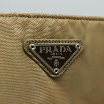 PRADA Shoulder Bag Nylon Beige Auth 81183