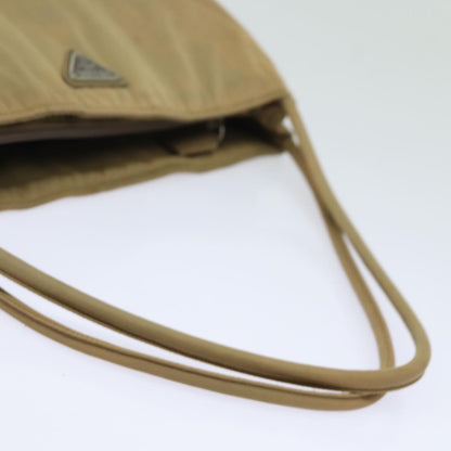 PRADA Shoulder Bag Nylon Beige Auth 81183