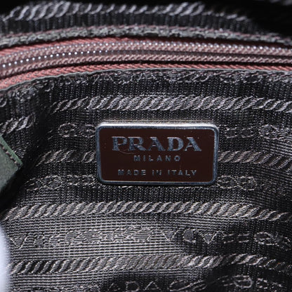 PRADA Hand Bag Nylon Khaki Auth 81184