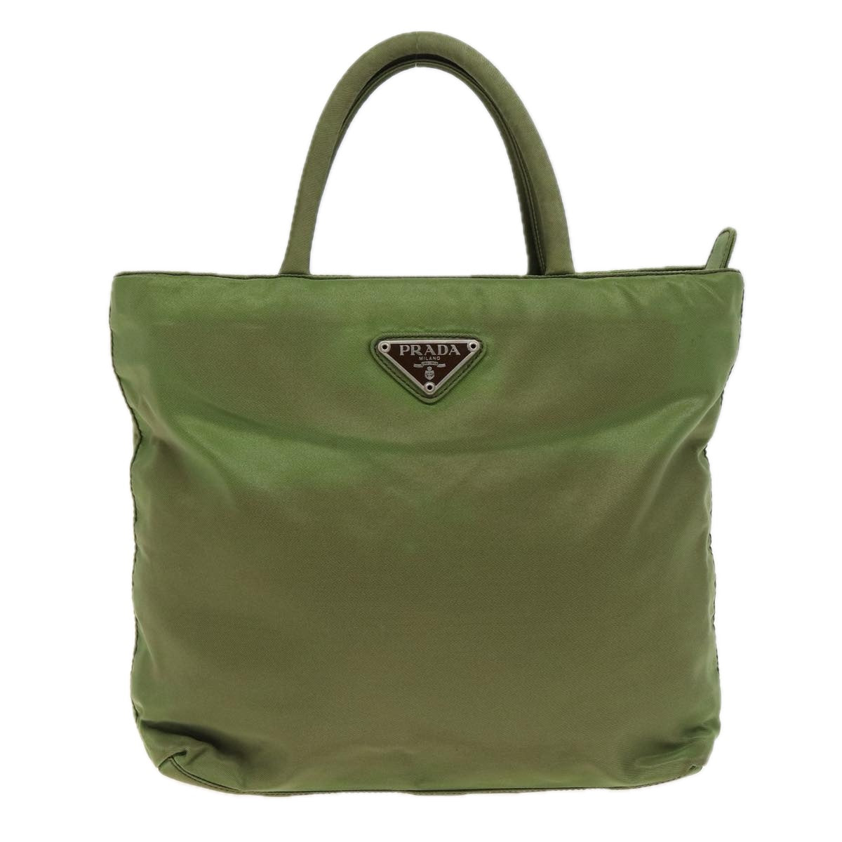 PRADA Hand Bag Nylon Khaki Auth 81184