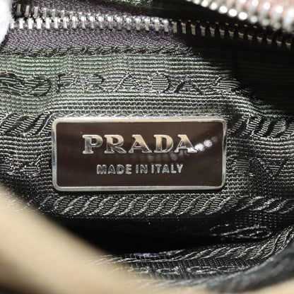 PRADA Hand Bag Canvas Orange Beige Auth 81185