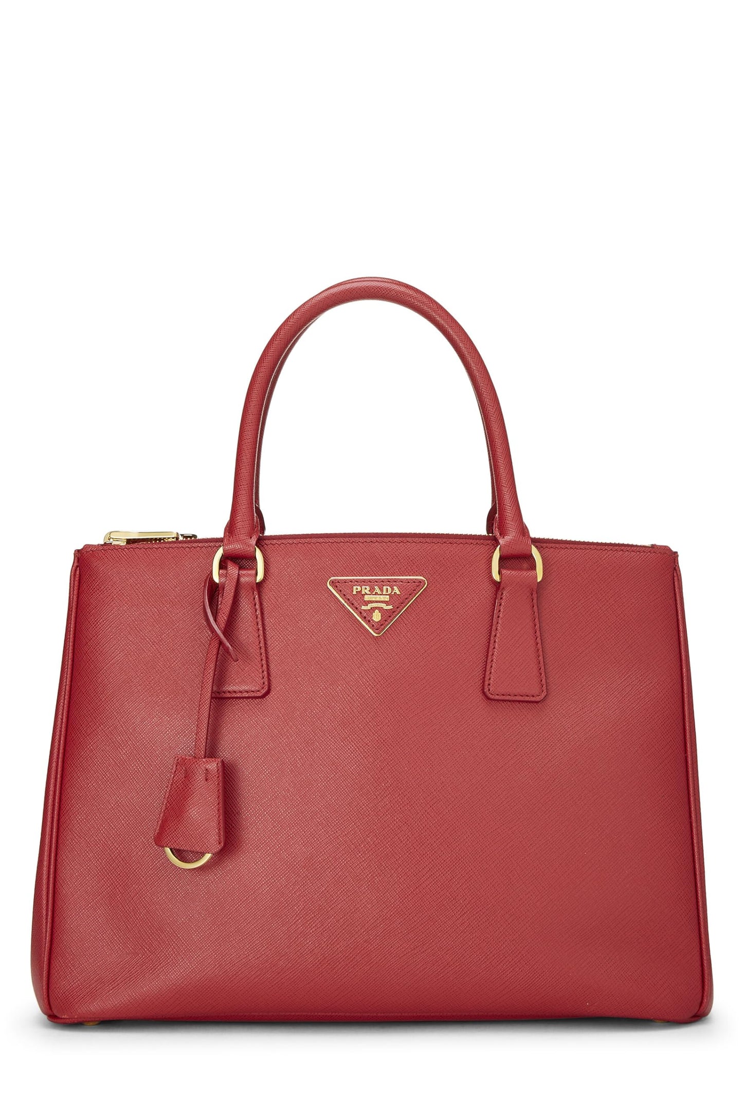 Prada,  Red Saffiano Galleria Tote Medium, Red