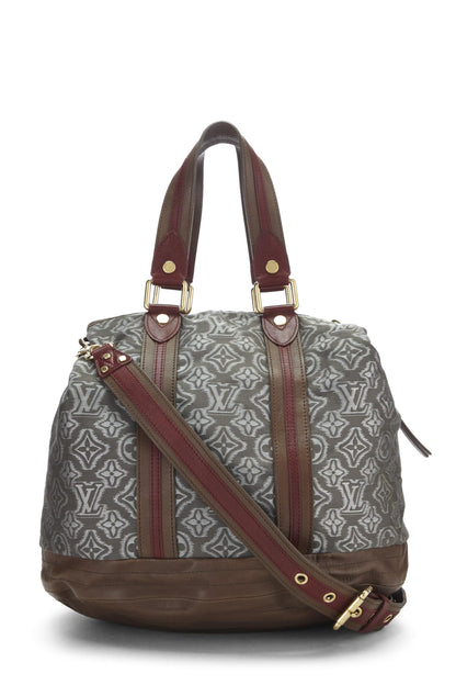 Louis Vuitton,  Grey Monogram Jacquard Fabric Aviator GM, Grey
