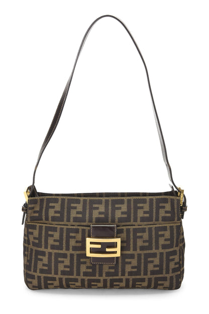 Fendi,  Brown Zucca Canvas Shoulder Bag, Brown