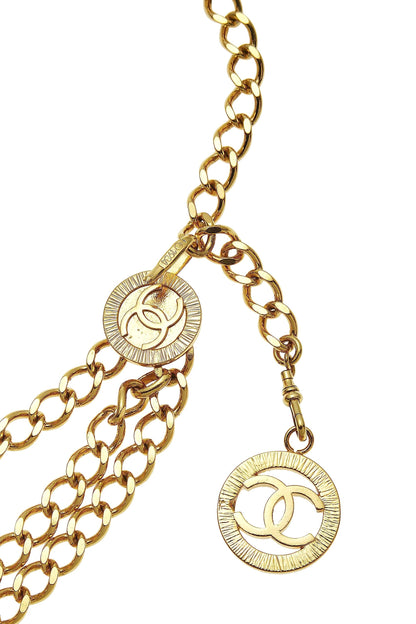 Chanel,  Gold Sunburst 'CC' Chain Belt 3, Gold