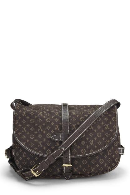 Louis Vuitton,  Brown Monogram Mini Lin Saumur 30, Brown