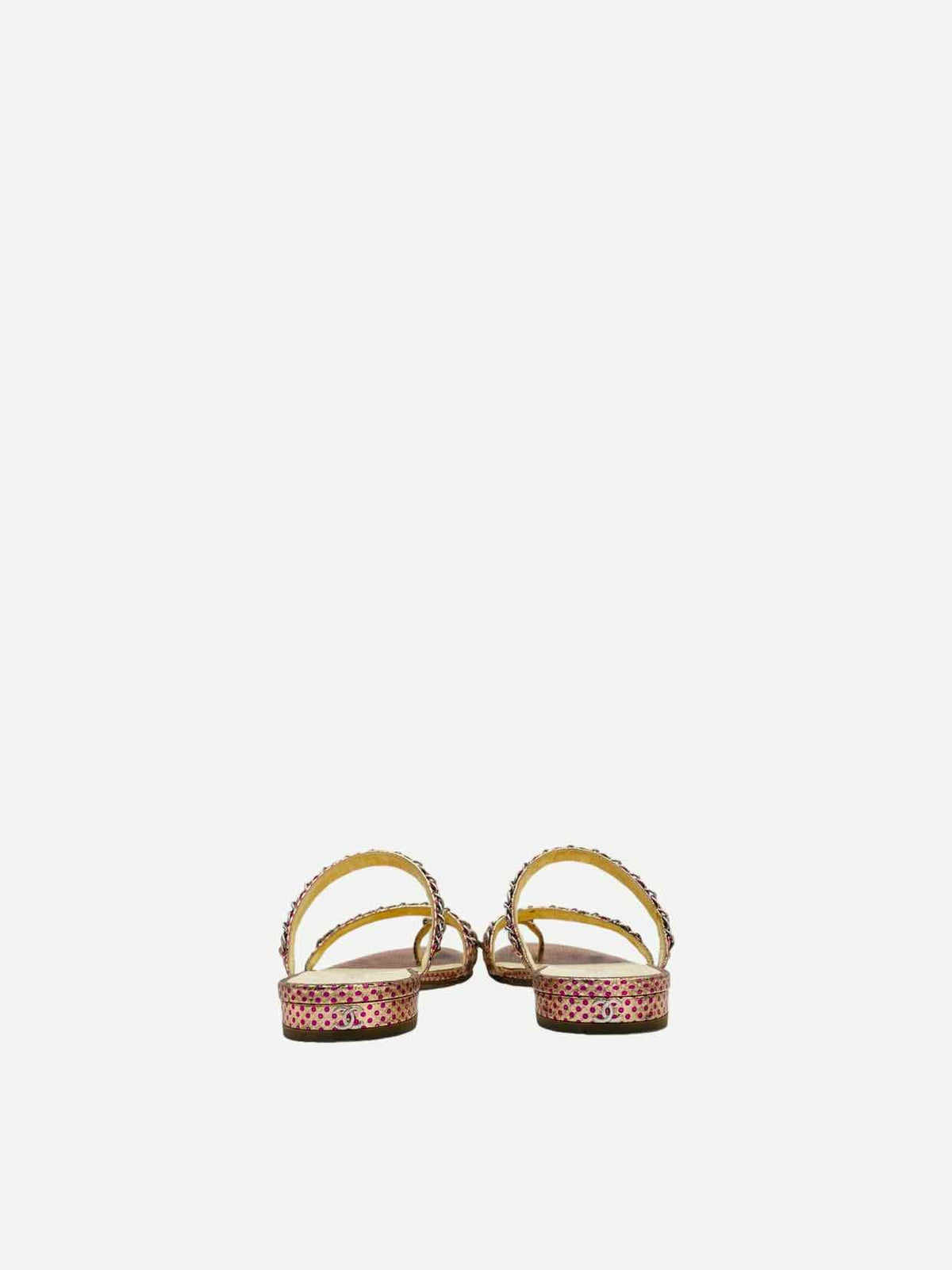 CHANEL Metallic Pink Size EU 37.5 Sandals