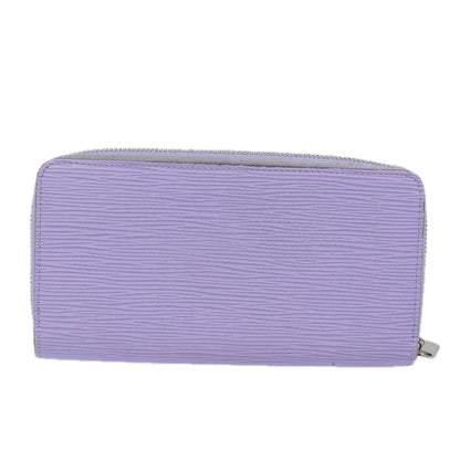 LOUIS VUITTON Epi Zippy Wallet Long Wallet Lila M6066B LV Auth 81221