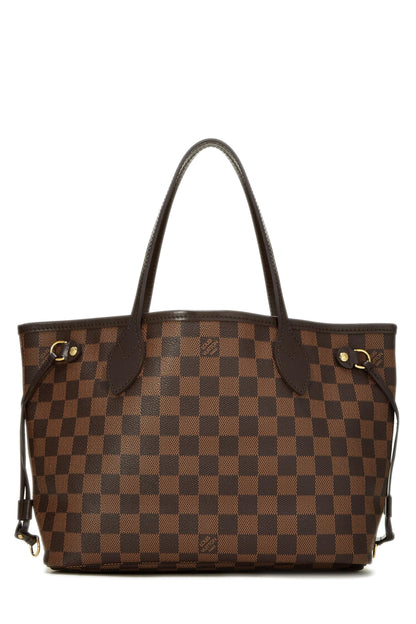 Louis Vuitton,  Damier Ebene Neverfull PM, Brown