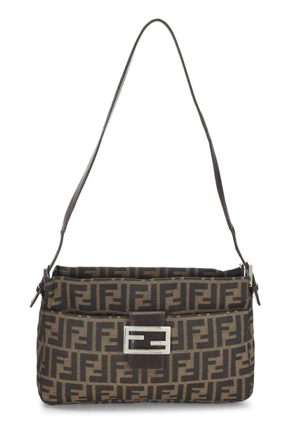 Fendi,  Brown Zucca Canvas Shoulder Bag, Brown