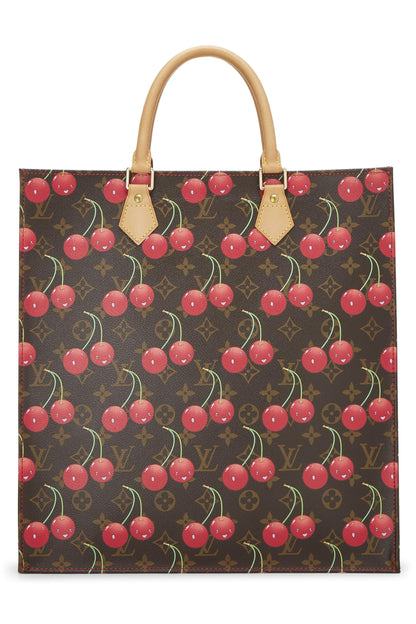 Louis Vuitton,  Takashi Murakami x Louis Vuitton Monogram Cerises Sac Plat, Brown