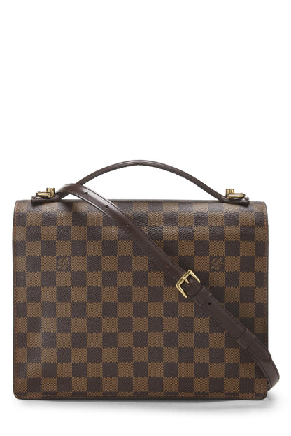 Louis Vuitton,  Damier Ebene Monceau, Brown