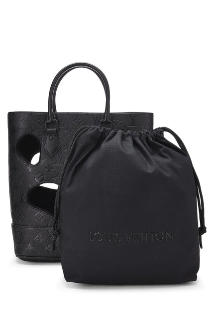 Louis Vuitton,  COMME DES GARÇONS x Louis Vuitton Black Monogram Empreinte Bag with Holes, Black