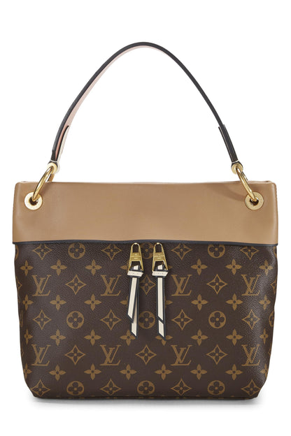 Louis Vuitton,  Beige Monogram Canvas & Leather Tuileries Besace, Beige