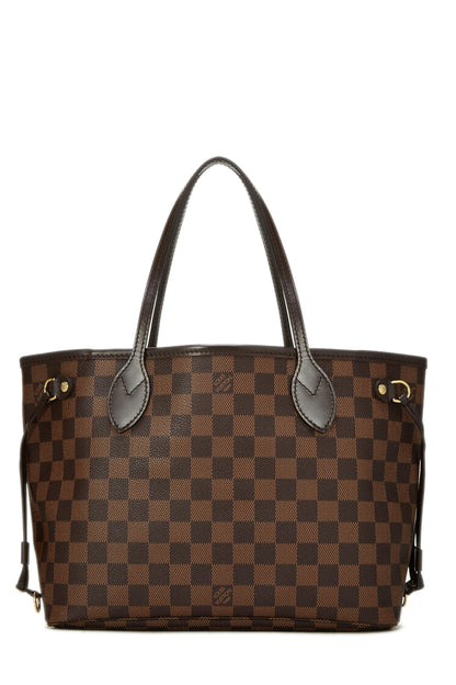 Louis Vuitton,  Damier Ebene Neverfull PM, Brown