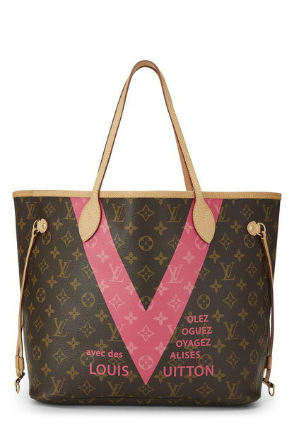 Louis Vuitton,  Pink Monogram V Neverfull MM, Pink