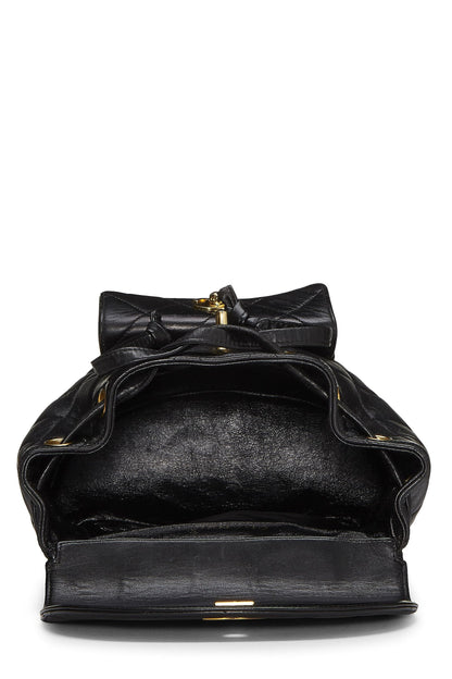 Chanel,  Black Quilted Lambskin 'CC' Classic Backpack Small, Black