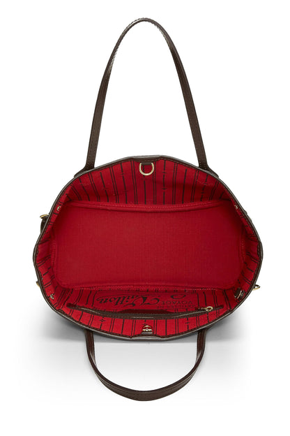 Louis Vuitton,  Damier Ebene Neverfull PM, Brown
