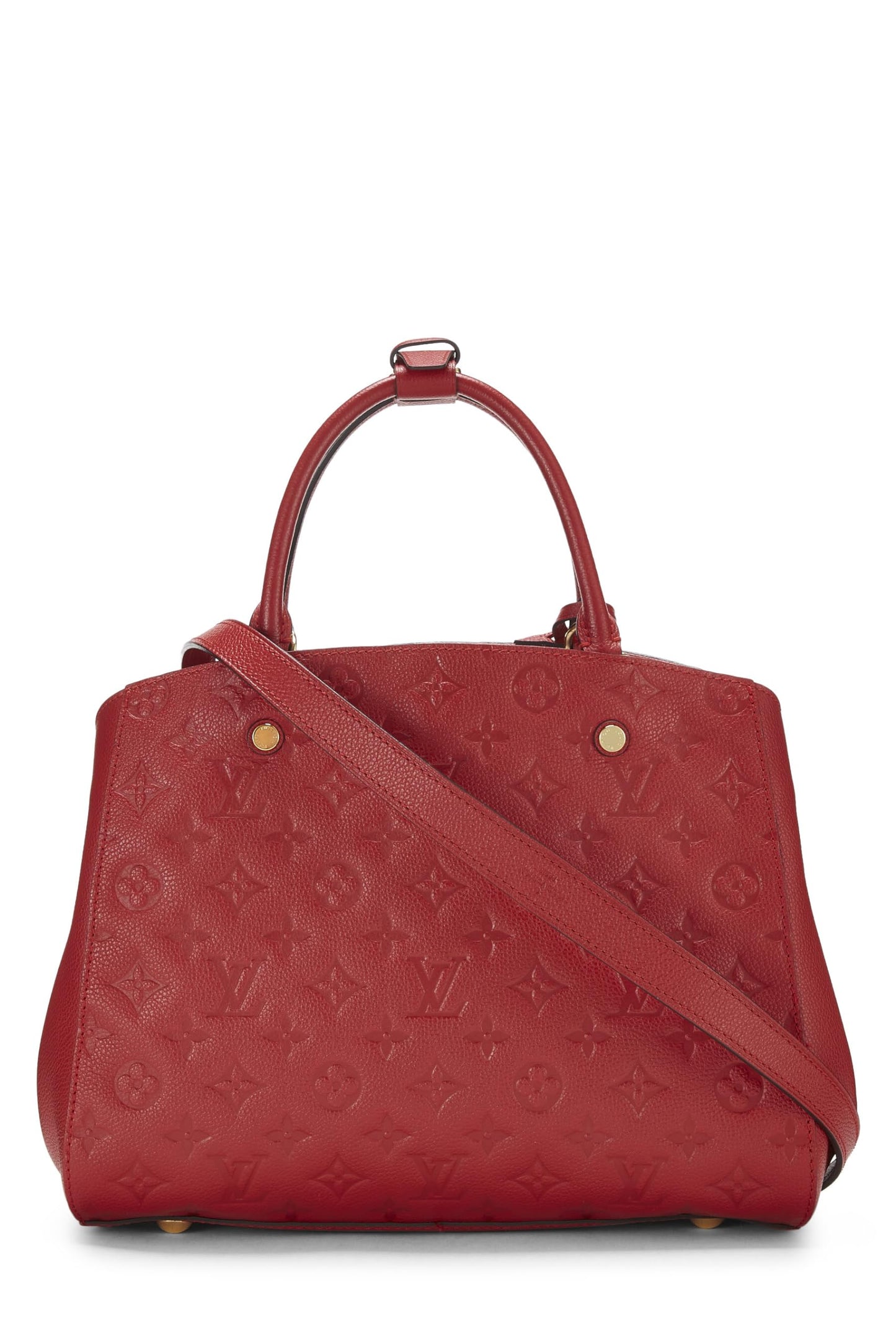 Louis Vuitton,  Red Monogram Empreinte Montaigne MM, Red