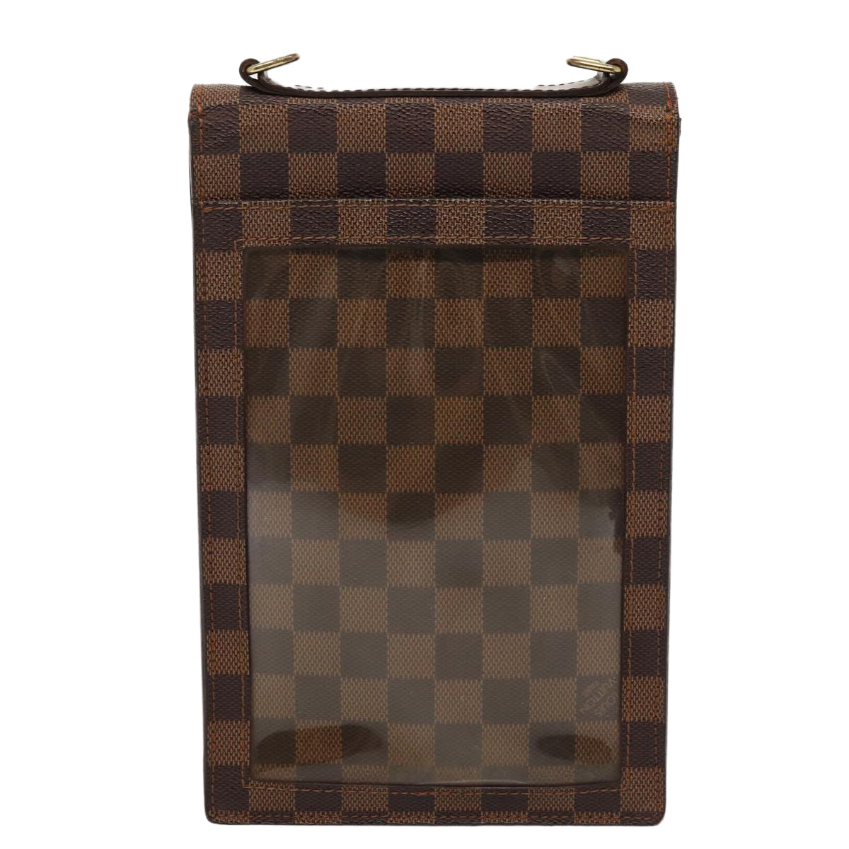 LOUIS VUITTON Damier Ebene Portello Shoulder Bag N45271 LV Auth 81531