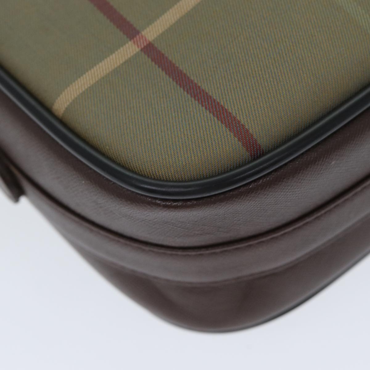 BURBERRYSs Nova Check Shoulder Bag Canvas Beige Auth 81656