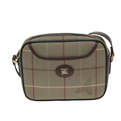 BURBERRYSs Nova Check Shoulder Bag Canvas Beige Auth 81656