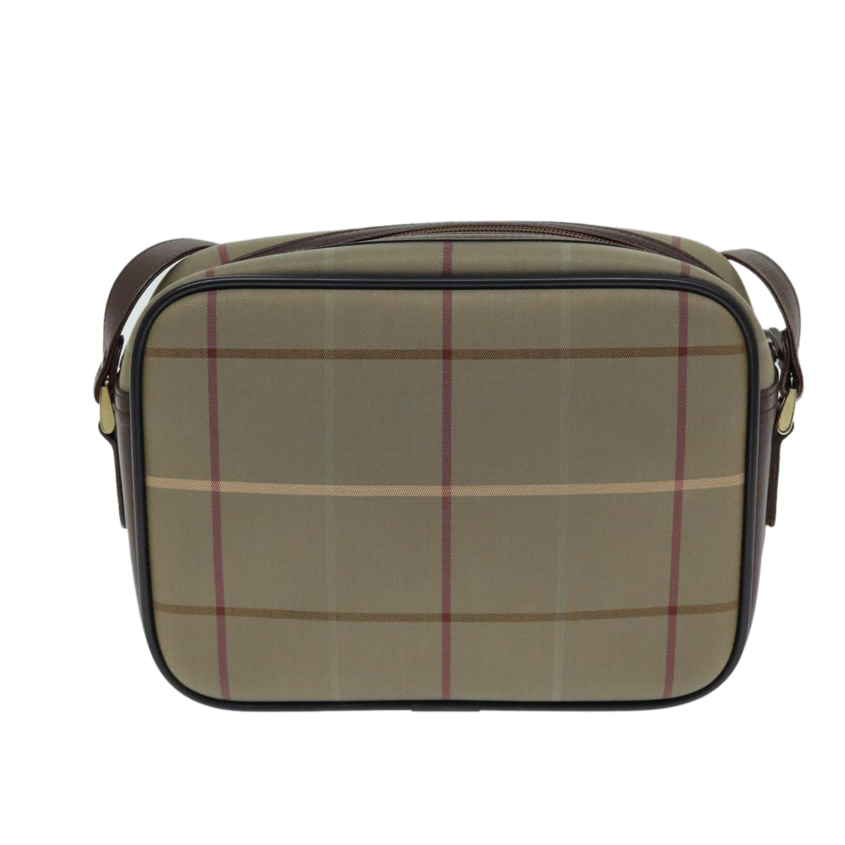 BURBERRYSs Nova Check Shoulder Bag Canvas Beige Auth 81656