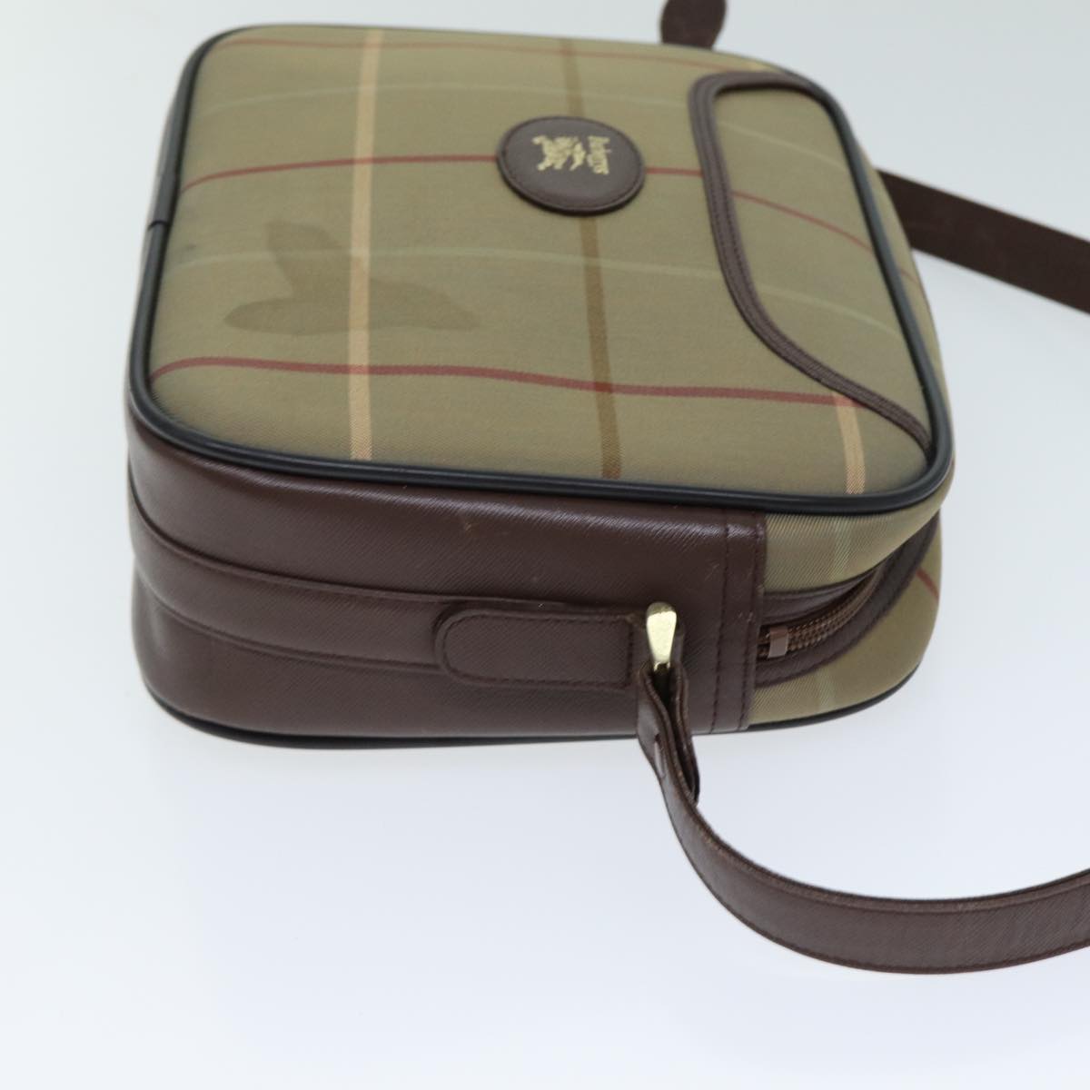 BURBERRYSs Nova Check Shoulder Bag Canvas Beige Auth 81656