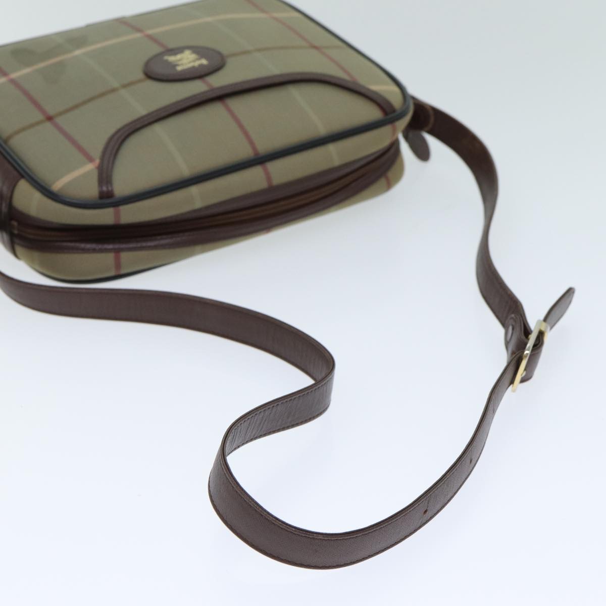 BURBERRYSs Nova Check Shoulder Bag Canvas Beige Auth 81656