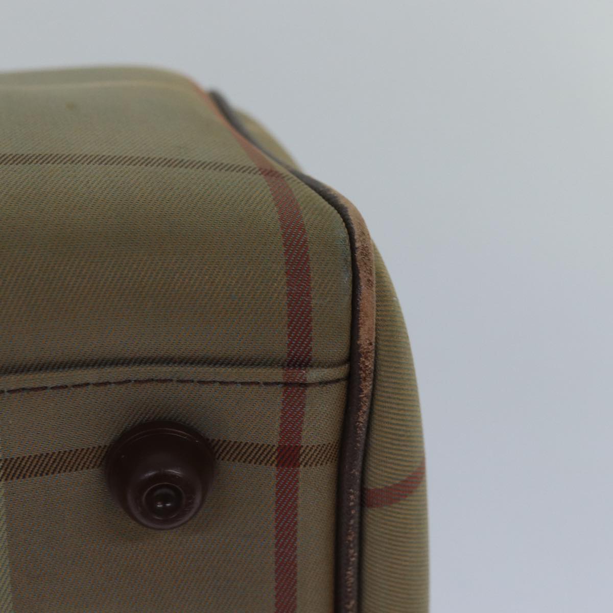 BURBERRYSs Nova Check Boston Bag Canvas Beige Auth 81659
