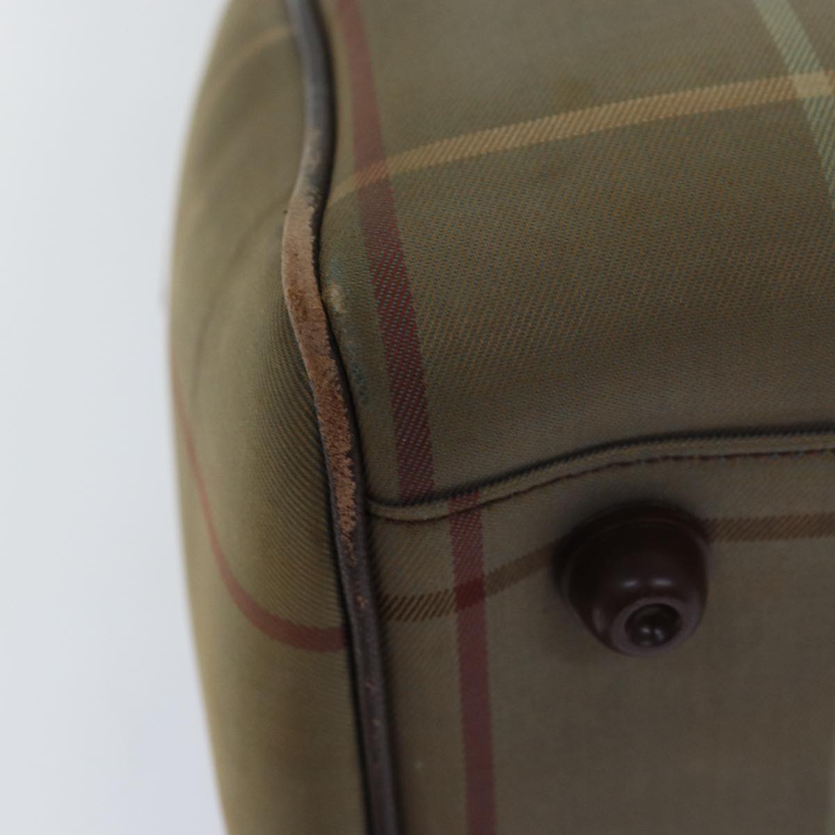 BURBERRYSs Nova Check Boston Bag Canvas Beige Auth 81659